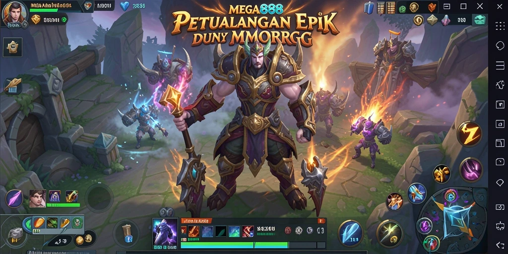 Tampilan gameplay MEGA888 yang menakjubkan dalam pengalaman MMORPG.