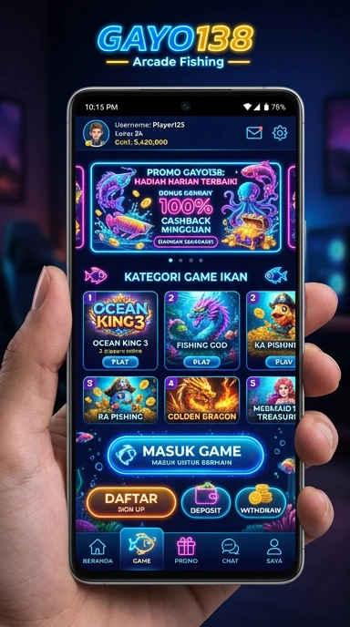 Tampilan utama aplikasi gayo138 dengan berbagai pilihan APK untuk diunduh.